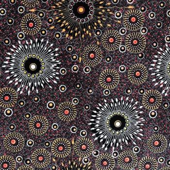 Preview: RED ONION DREAMING Aborigines Stoff aus Australien